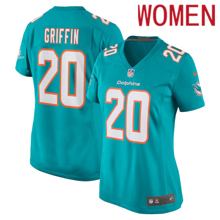 Women Miami Dolphins #20 Shaquem Griffin Nike Green Player Game NFL Jersey->women nfl jersey->Women Jersey